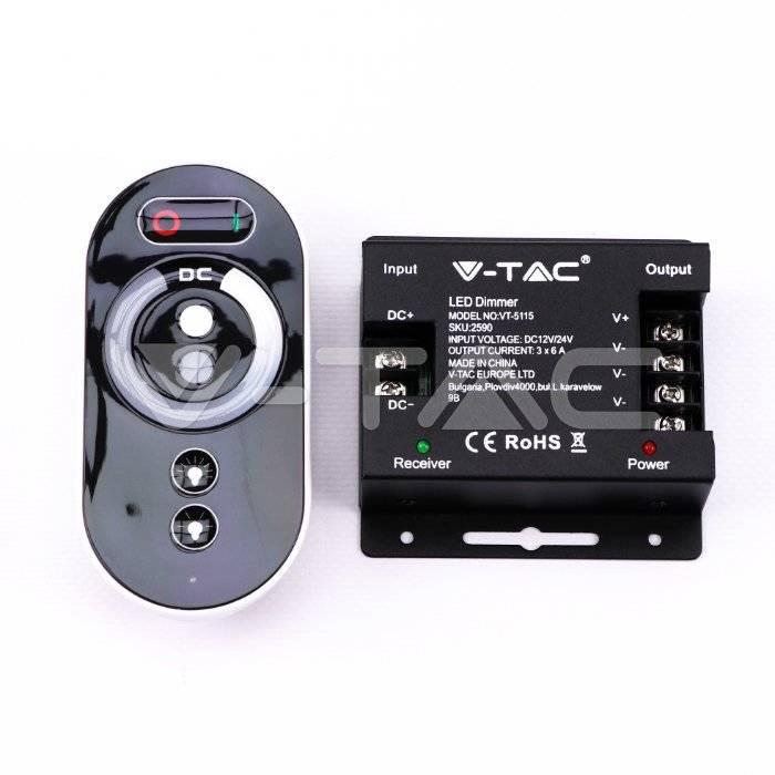 controller banda led dimabil cu touch 12v 216w 24v 432w v tac 1