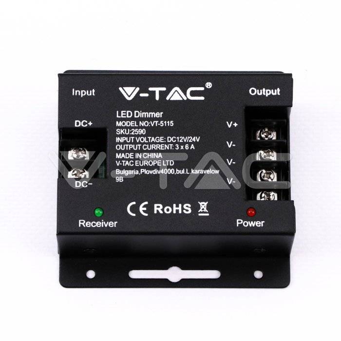 controller banda led dimabil cu touch 12v 216w 24v 432w v tac 2