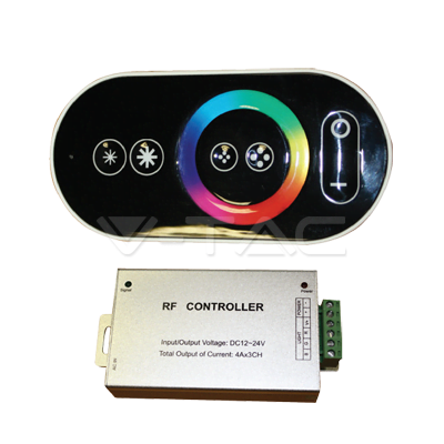 controller banda led rgb cu touch 12v 24v 3a x4 144w v tac 1
