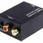 convertor audio digital optic toslink coaxial digital analog 2x rca well 1