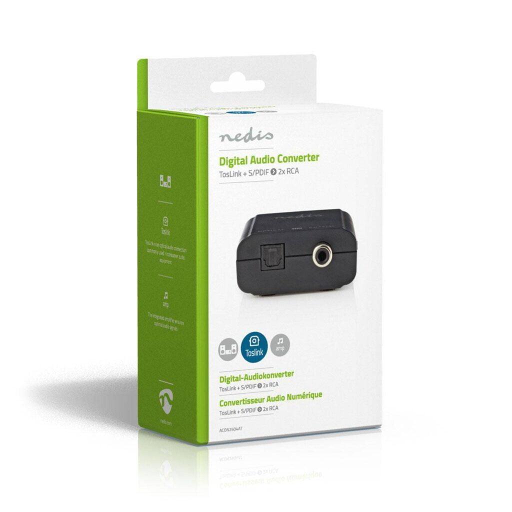 convertor digital audio stereo rca toslink mama optic rca spdif mama 2x rca mama nedis 7