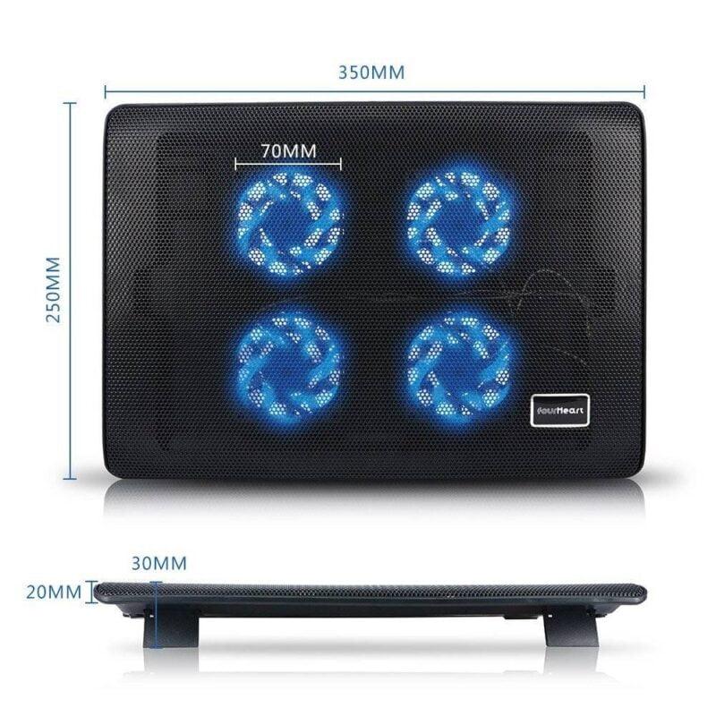 cooler pad laptop l112a smart fox joa 350x250x20mm 38cfm 21dba 022a 6