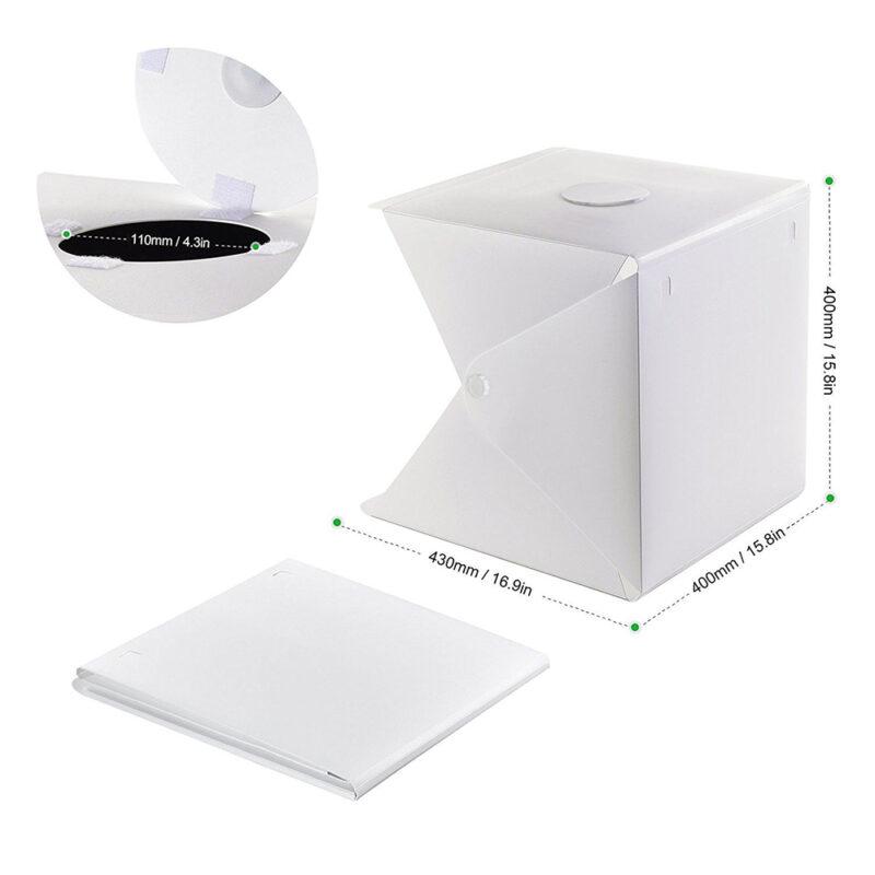 cort foto iluminat cu banda led alba 1