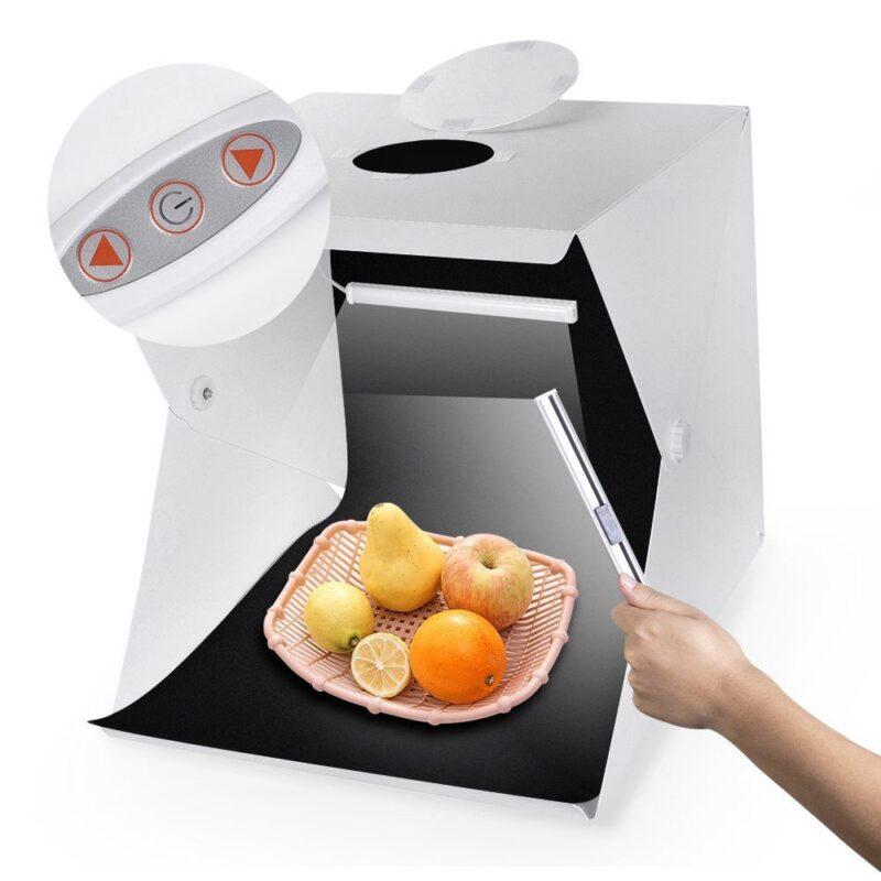 cort foto iluminat cu banda led alba 4