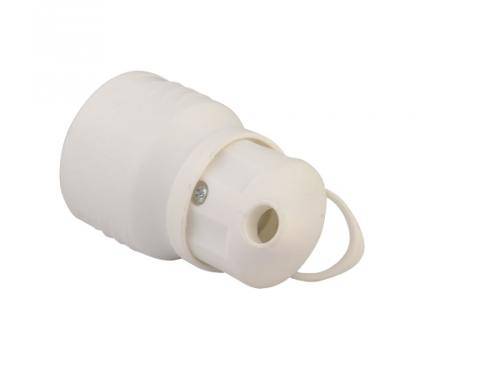 cupla schuko mama cu inel de prindere iesire laterala alba 16a 3500w well 1