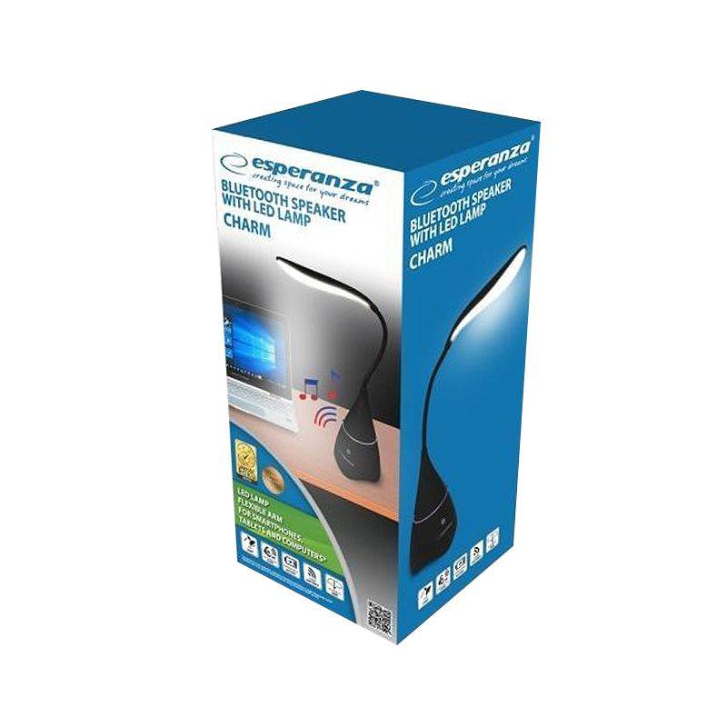 difuzor bluetooth 3w cu lampa led alba cu acumulator 1200mah li poly charm esperanza 1