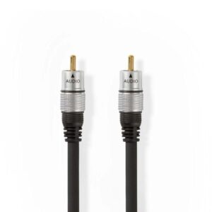 digital audio av cablu 1x rca tata 1x rca tata 15m placat cu aur nedis