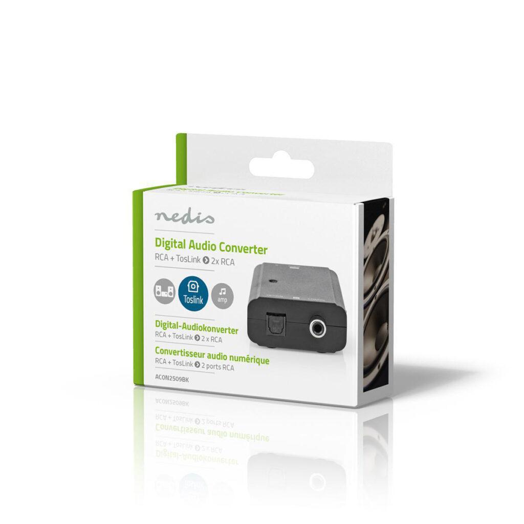 digital la stereo audio convertor audio digital in stereo digital rca mama toslink mama 2x rca stereo mama nedis 10