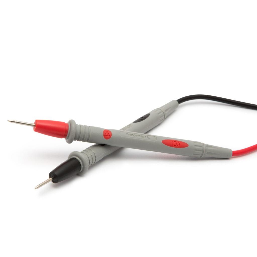 digital pereche de cabluri de masurare cu varf de testare si fisa banana 93 cm maxwell 25384