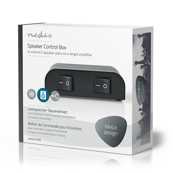 dispozitiv de control al difuzoarelor nedis 2 iesiri terminal cu surub negru 7