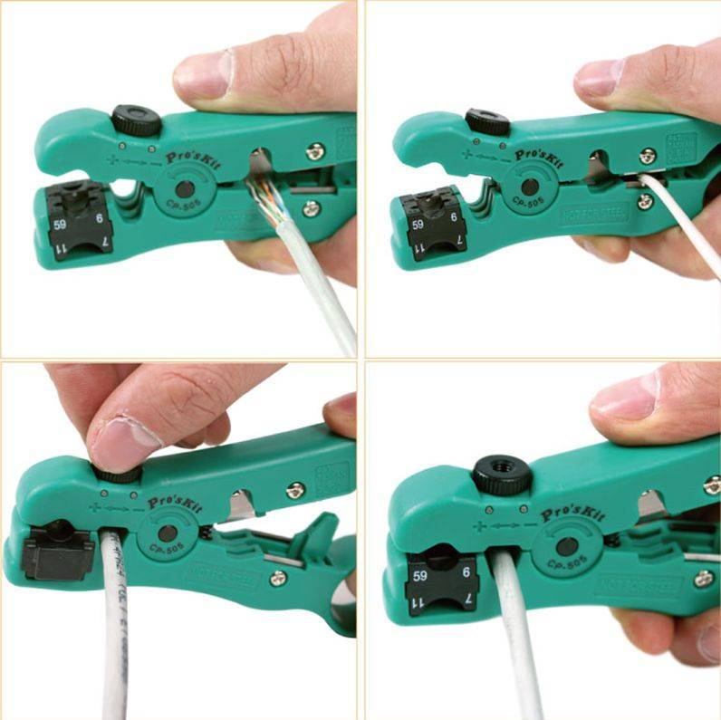 dispozitiv universal pentru dezizolat cablu utp stp rg59 6 7 11 proskit 4