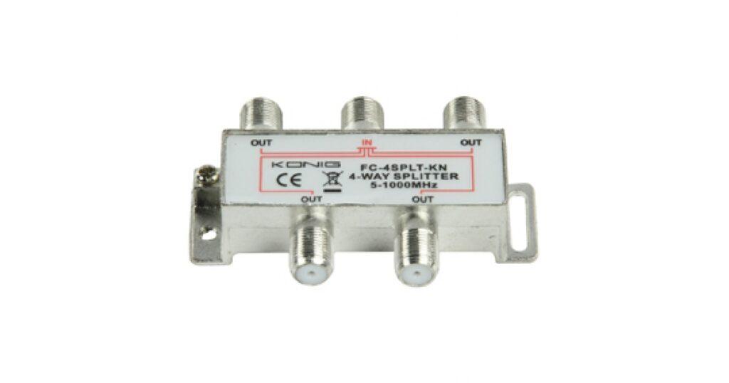 distribuitor semnal tv 4 cai 862 mhz konig 1