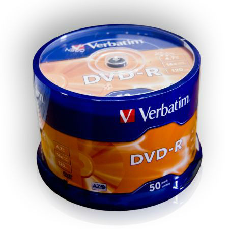 dvd r 47gb 16x verbatim set 50buc