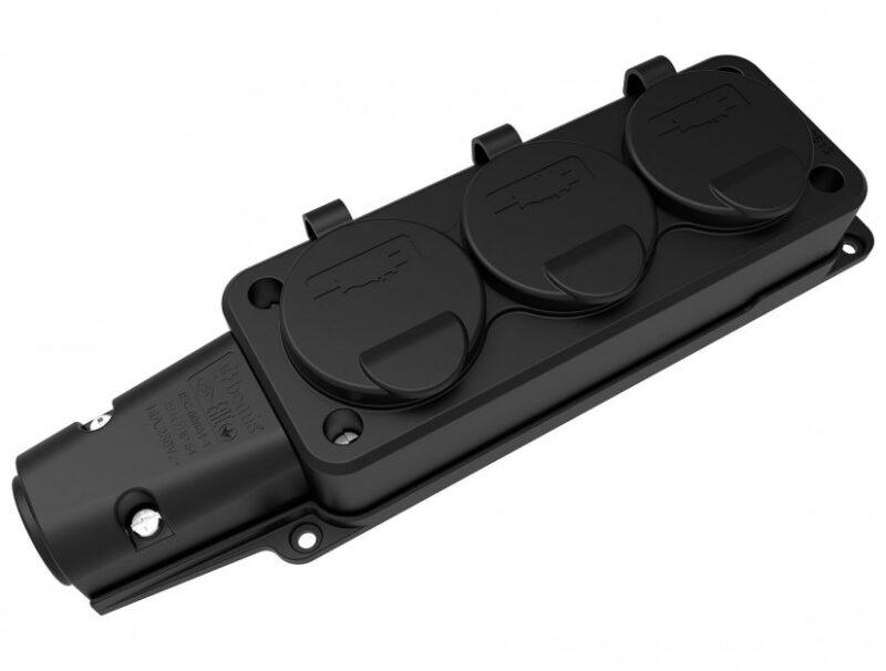 fisa schuko cauciuc cu capac bemis bk1 1402 3613 2pe 3 iesiri 16a 250v ip54