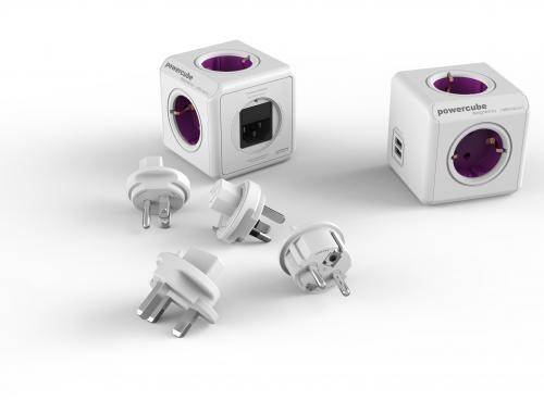 fisa sub forma de cub 4 prize 2x usb 4 mufe adaptoare rewirable allocacoc 1