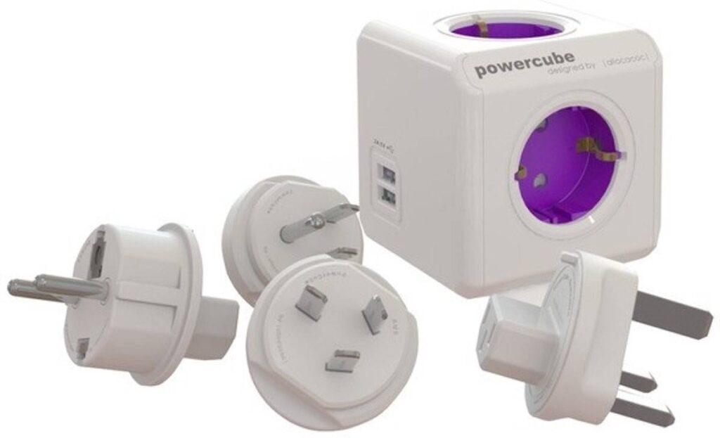 fisa sub forma de cub 4 prize 2x usb 4 mufe adaptoare rewirable allocacoc