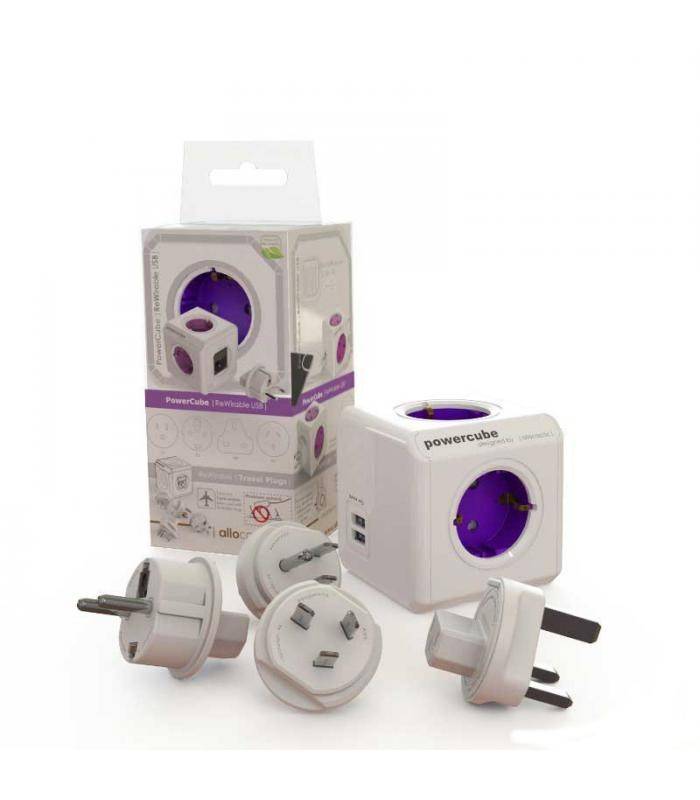 fisa sub forma de cub 4 prize 2x usb 4 mufe adaptoare rewirable allocacoc 2