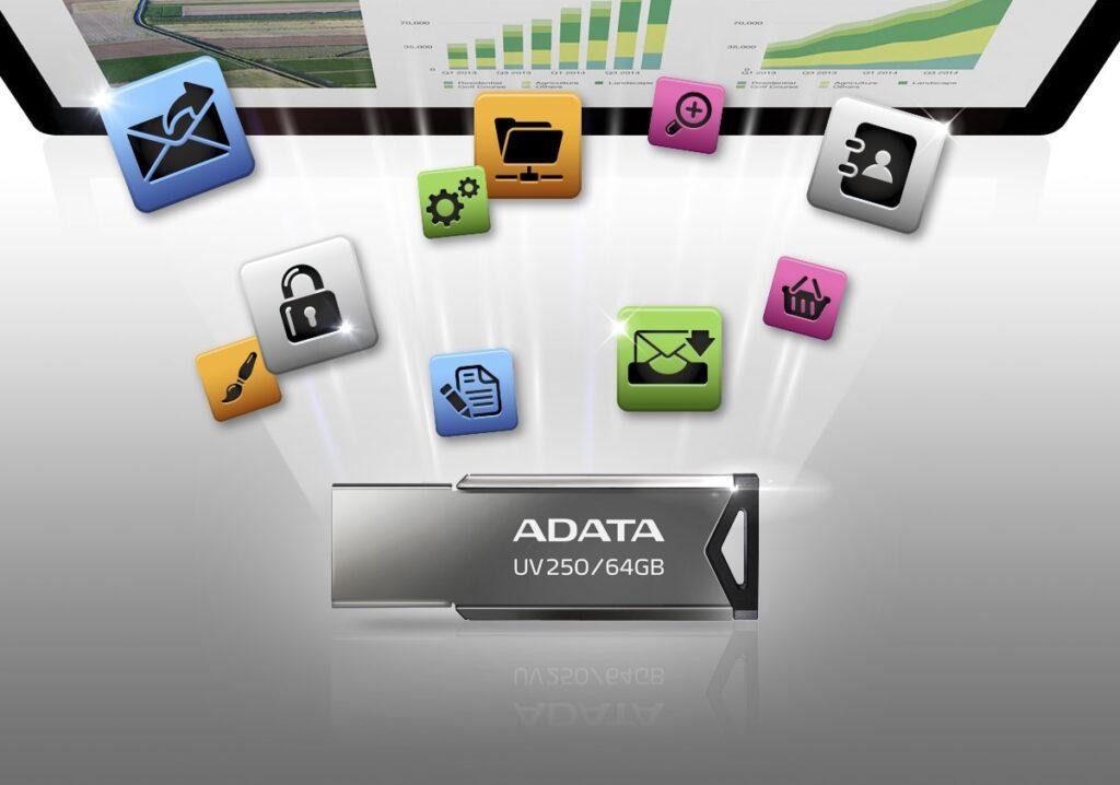 flash drive 64gb usb 20 uv250 adata 5
