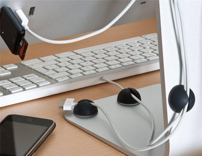 ghidaj cablu pentru birou 5buc set negru goobay 2