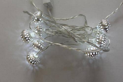 ghirlanda electrica luminoasa decorativa cu felinar 20 leduri albe lumina rece cablu transparent well 2