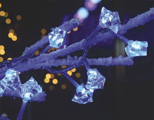 ghirlanda electrica luminoasa decorativa forma diamant 20 led albe lumina rece cablu transparent well 1