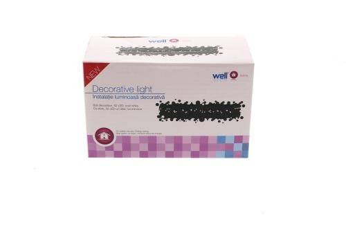 ghirlanda luminoasa cu sfere 52 leduri albe lumina rece well 1