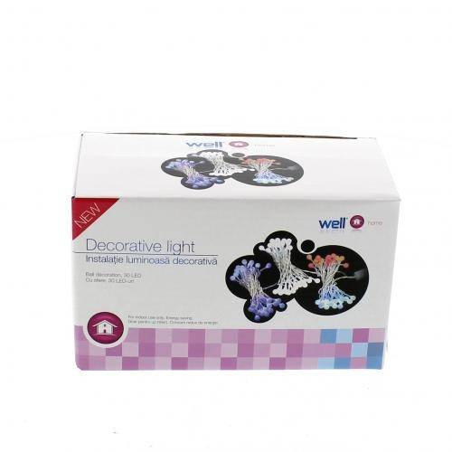 ghirlanda luminoasa cu sfere albastre 30 led uri 435m well 3