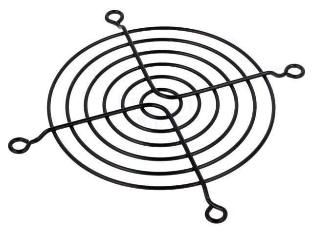 grilaj ventilator de protectie metal 92x92mm surub negru tqsolution fg 09 bk