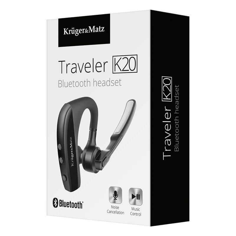 Headset casca BLUETOOTH TRAVELER K20 KRUGER&MATZ 5 headset casca bluetooth traveler k20 krugermatz 5