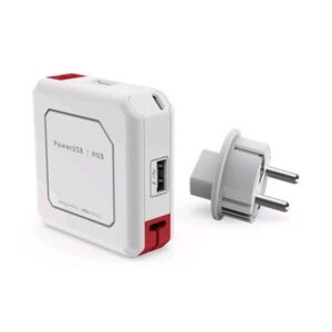 hub mini usb 20 cu 4 porturi alb rosu allocacoc powerusb hub