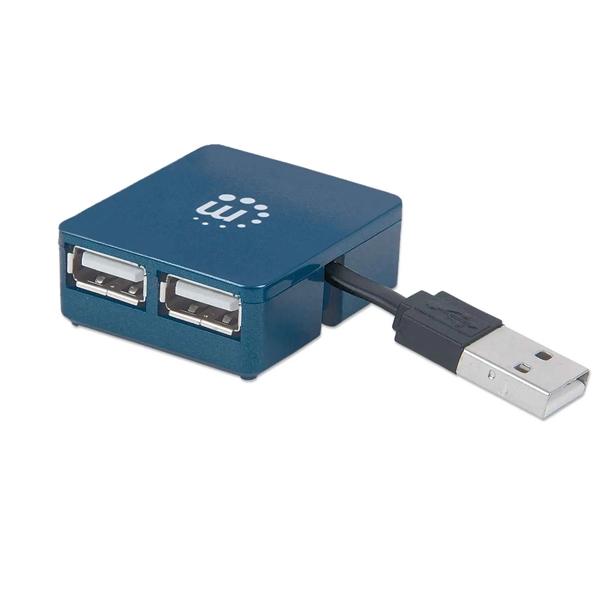 hub mini usb 20 cu 4 porturi albastru 160605 manhattan 12