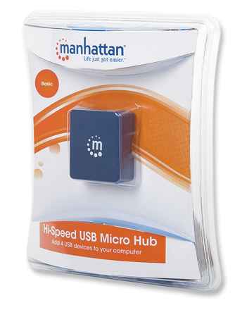 hub mini usb 20 cu 4 porturi albastru 160605 manhattan 13