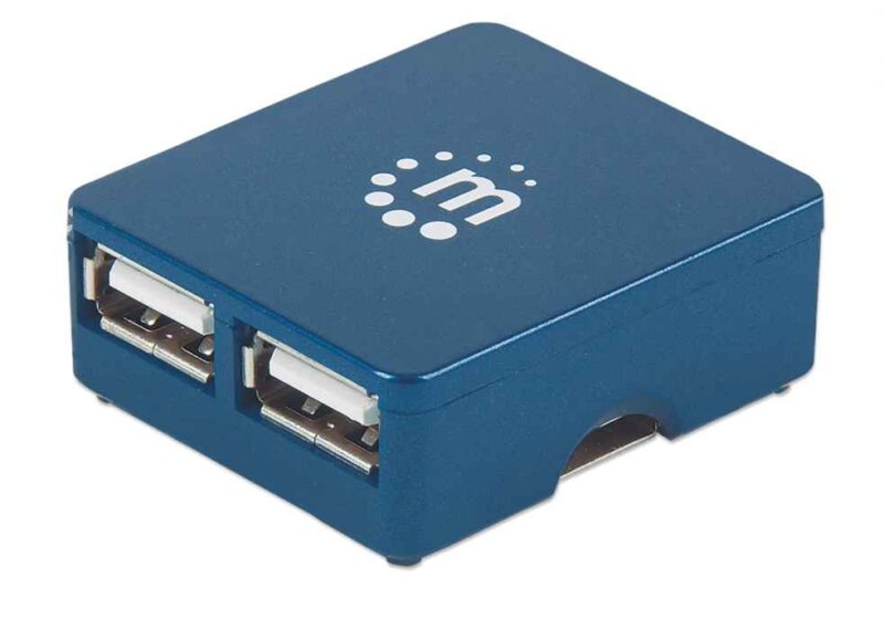 hub mini usb 20 cu 4 porturi albastru 160605 manhattan 4