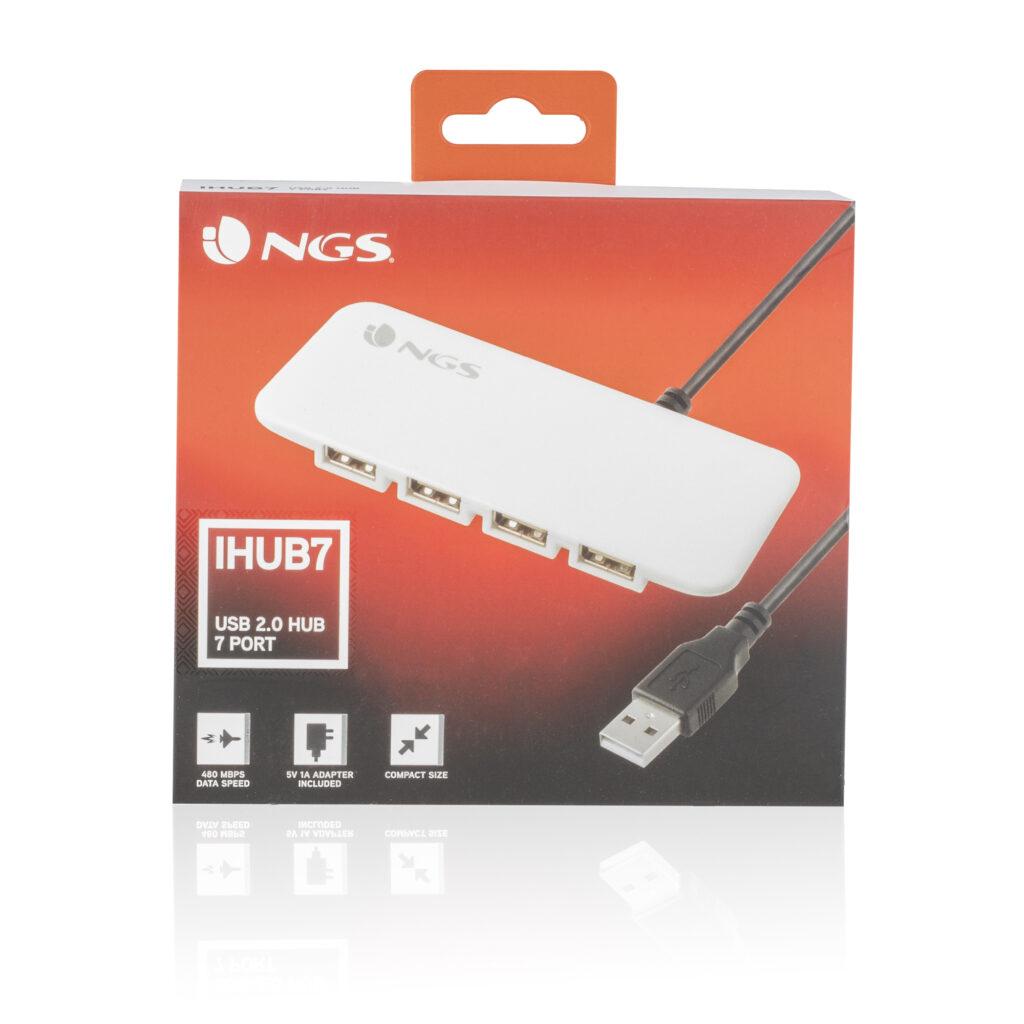 hub usb20 cu 7 porturi si adaptor alimentare ihub7 ngs 10