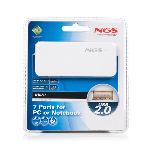 hub usb20 cu 7 porturi si adaptor alimentare ihub7 ngs 11