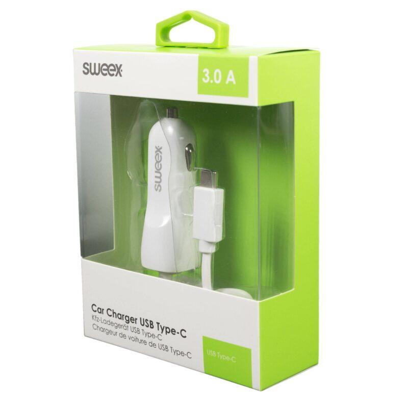 incarcator auto 12 24v usb type c 3a alb sweex 6 scaled