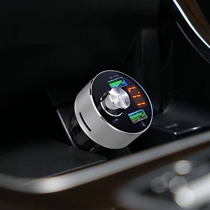 incarcator auto 155w 2x usb bluetooth microsd slot argintiu orico ubt 2u 2