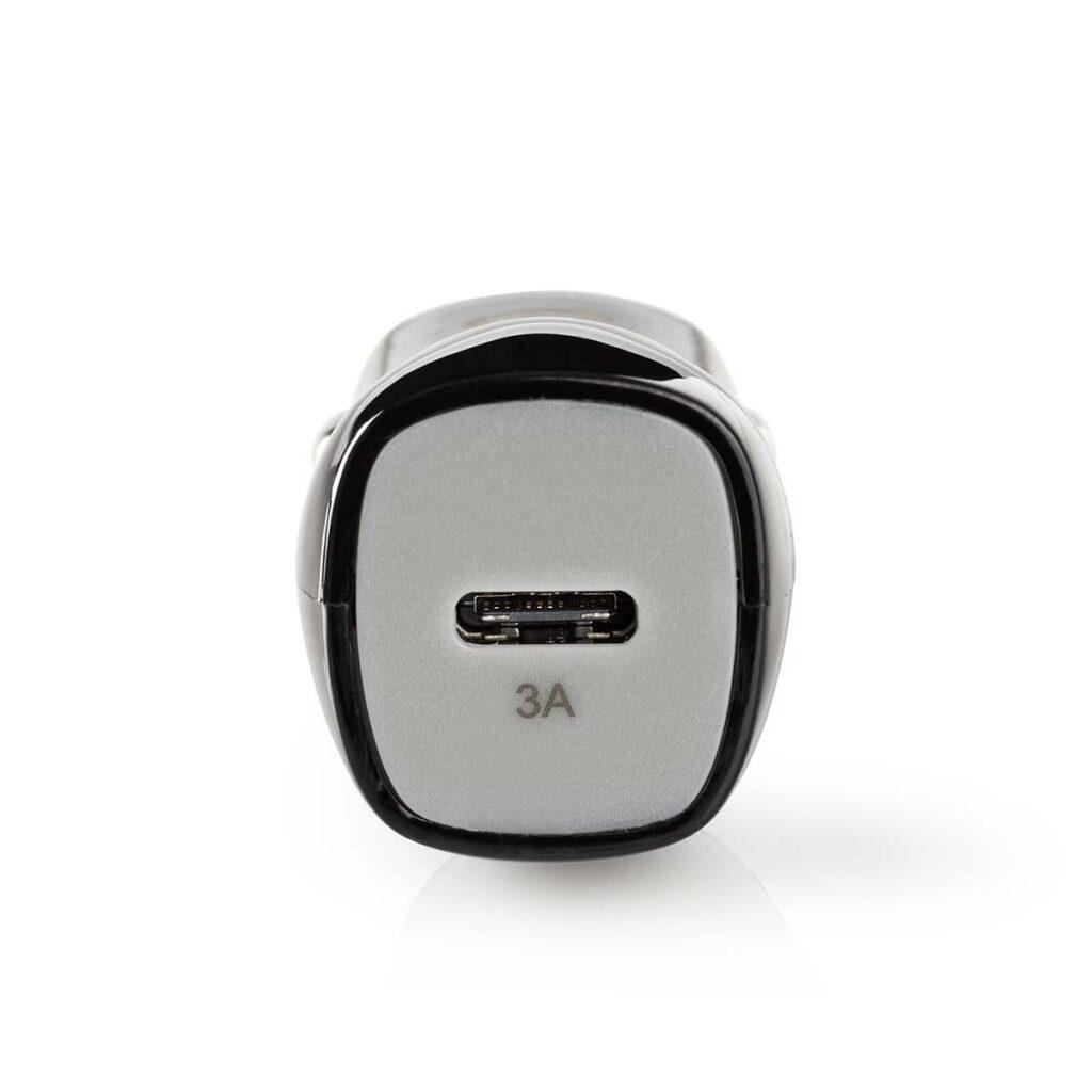 incarcator auto 1x usb type c 30 a negru nedis 1