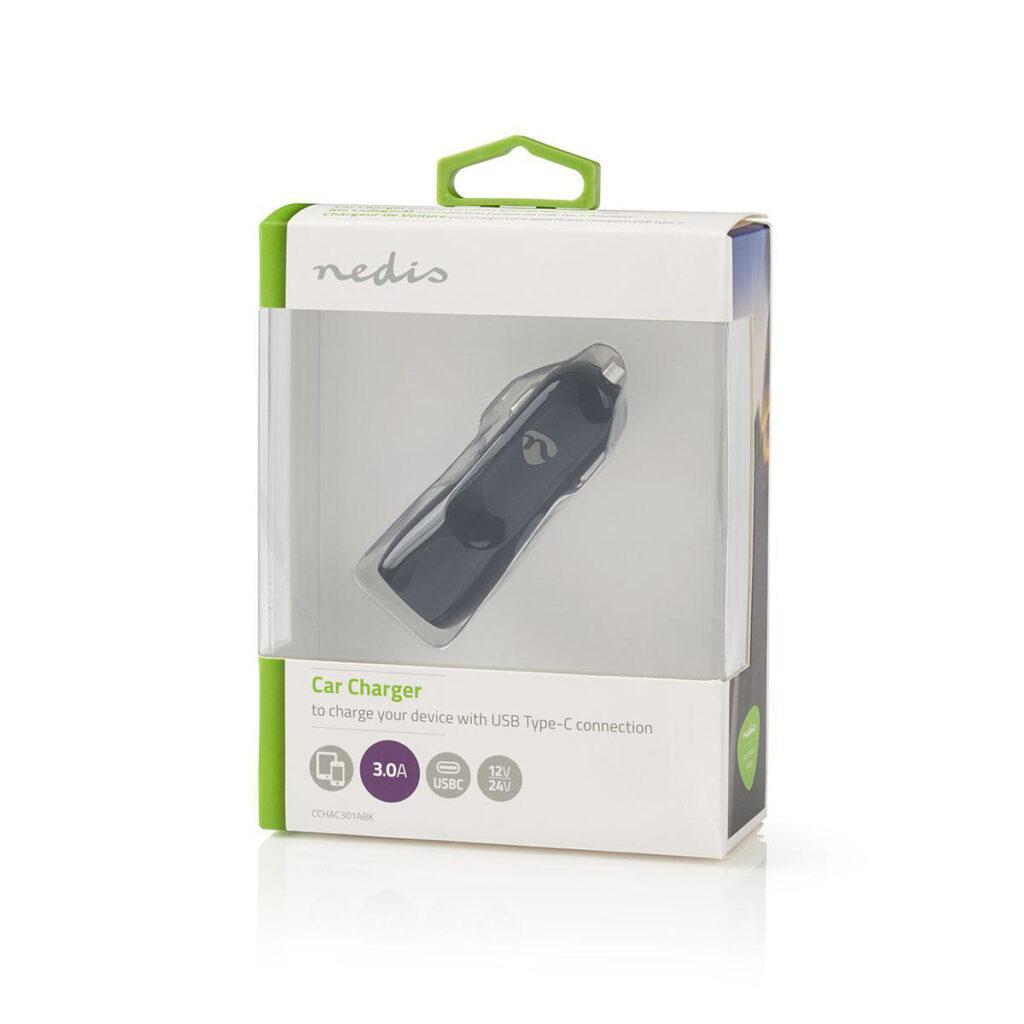 incarcator auto 1x usb type c 30 a negru nedis 5