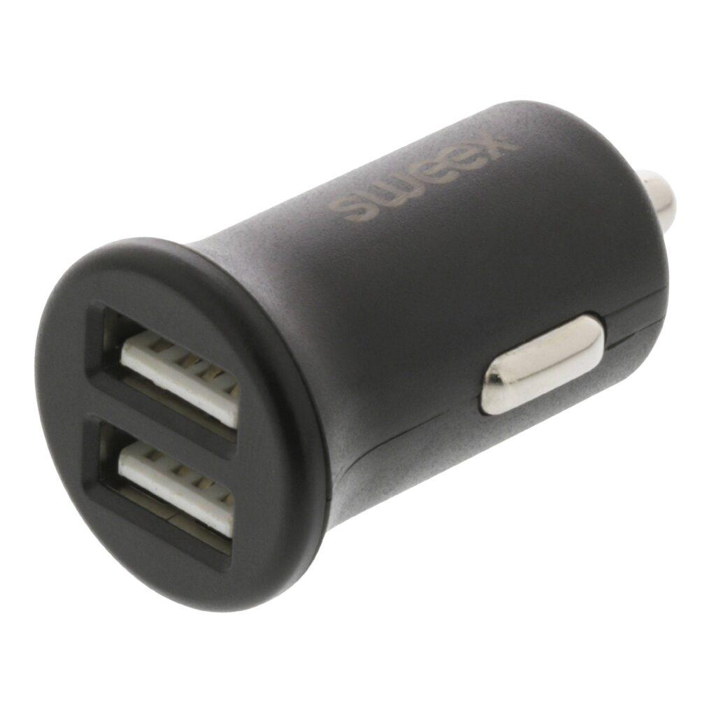 incarcator auto 2x usb 24a negru sweex 1 scaled