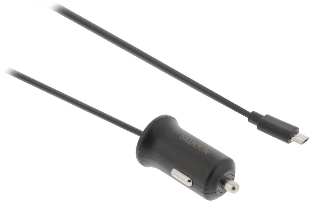 incarcator auto micro usb 24a negru sweex 2 scaled