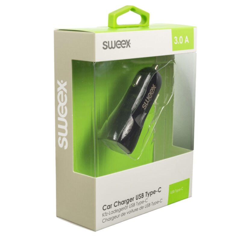 incarcator auto usb type c 3a negru sweex 10 scaled
