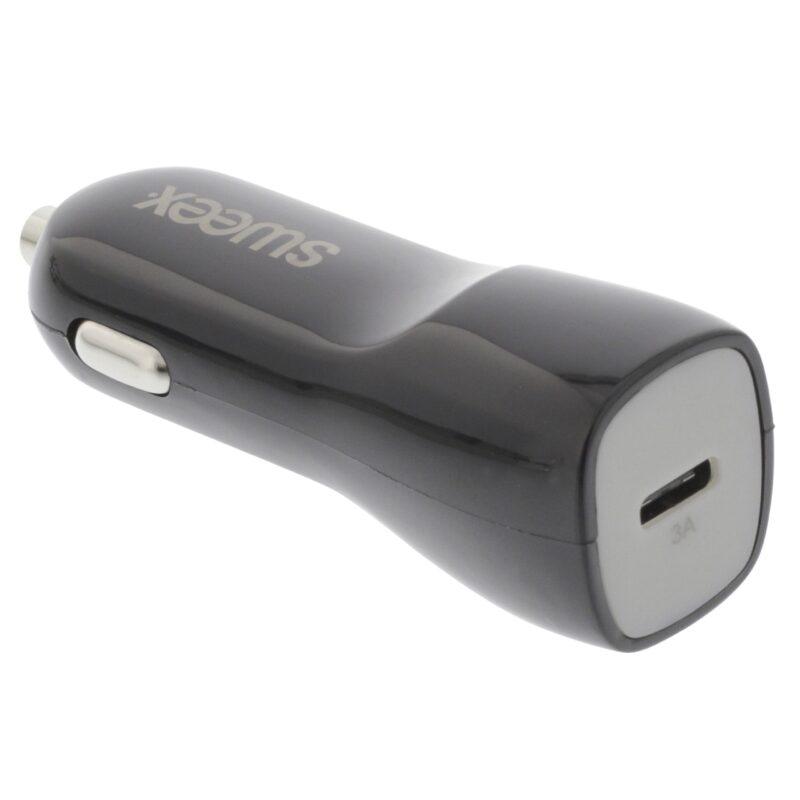 incarcator auto usb type c 3a negru sweex 5