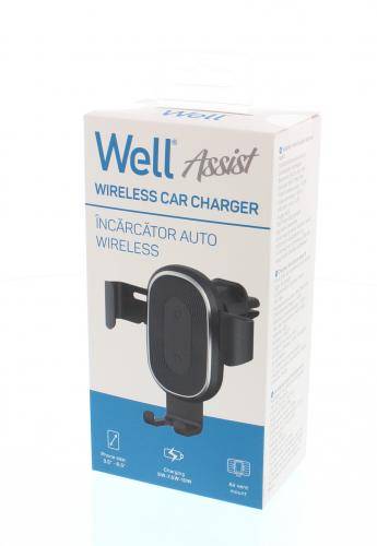 incarcator auto wireless assist well 10w cu gravitatie gura de ventilatie 2