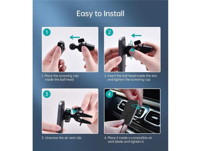 incarcator auto wireless magsafe choetech t200 f 1