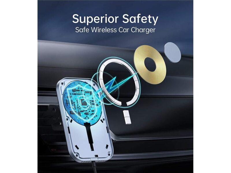 incarcator auto wireless magsafe choetech t200 f 2
