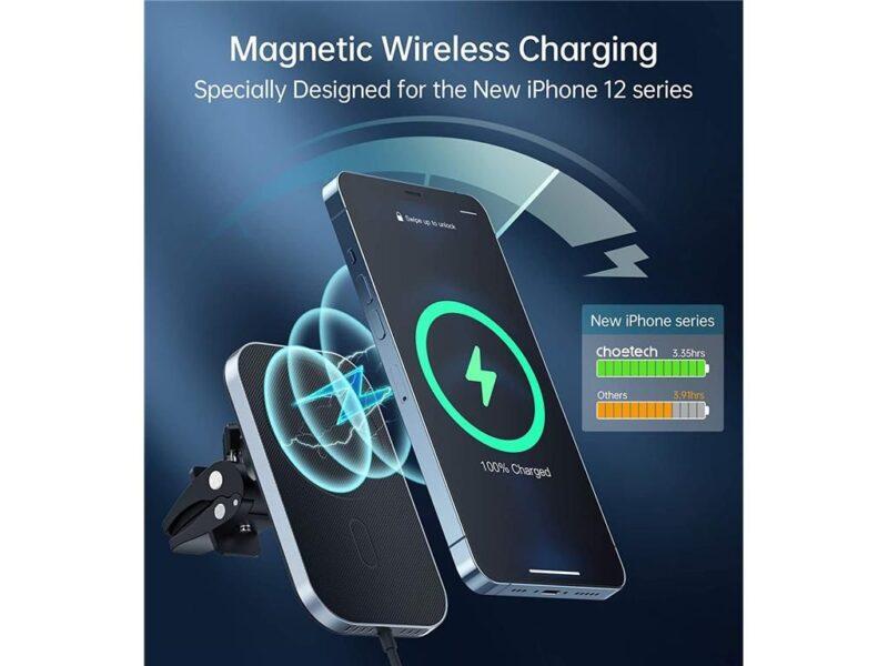 incarcator auto wireless magsafe choetech t200 f 3