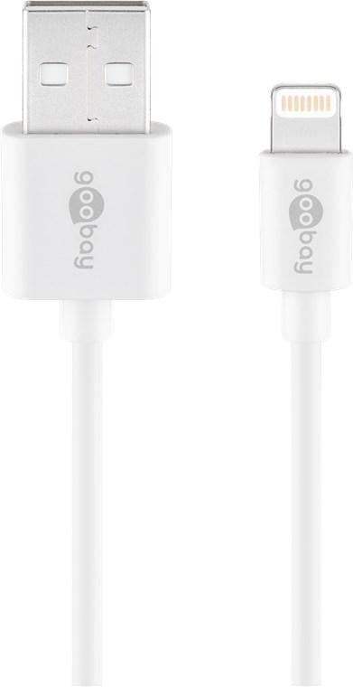 incarcator dual apple lightning usb 24a 12w 1m alb goobay 5