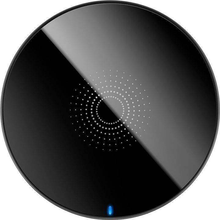 incarcator fara fir wireless 5w negru pentru telefoane inteligente si dispozitive standard qi goobay 4