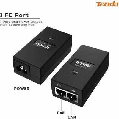 injector power over ethernet poe tenda poe15f 100mbps 1
